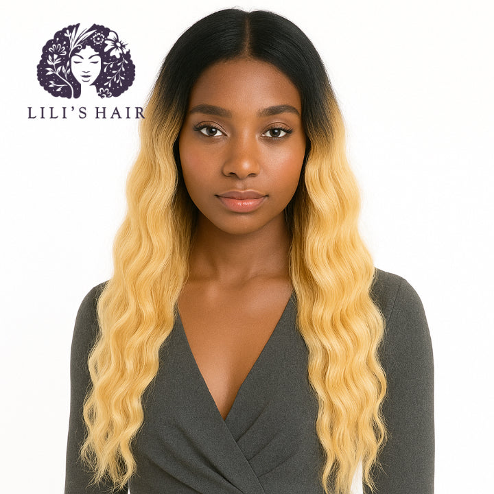 1B/27 Honey Blond Ombre Deep Wave, Single Drawn 10A-Grade, Brazilian Remy Hair Bundles