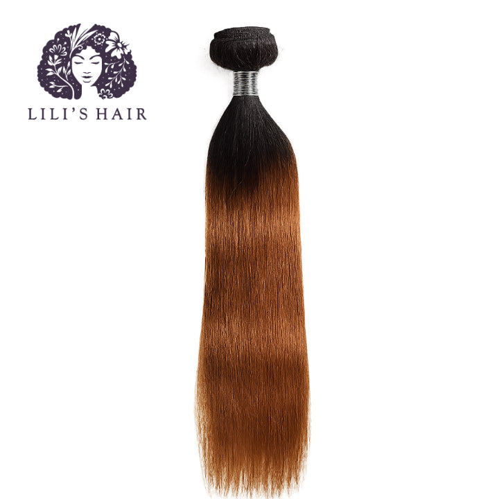 1B/30 Expresso Ombre Straight, Single Drawn 10A-Grade, Brazilian Remy Hair Bundles