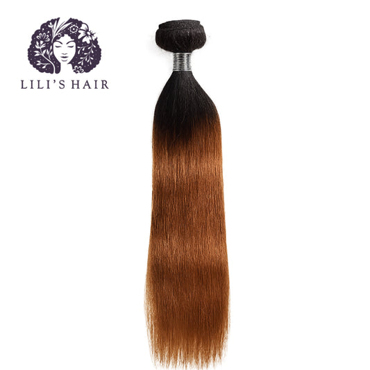 1B/30 Expresso Ombre Straight, Single Drawn 10A-Grade, Brazilian Remy Hair Bundles