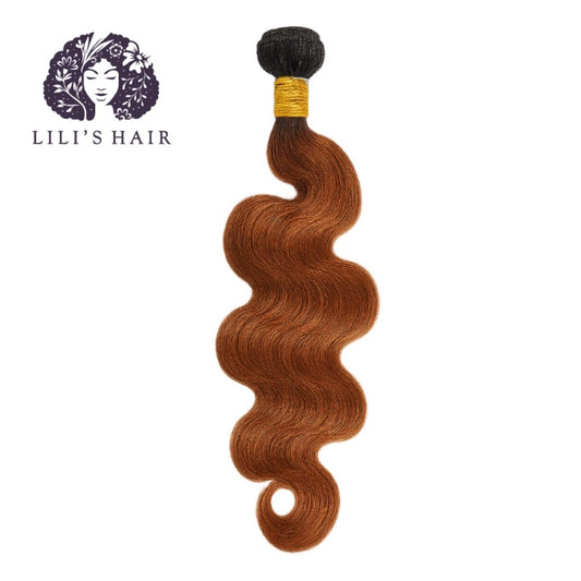 1B/30 Expresso Ombre Body Wave, Double Drawn 12A-Grade, Brazilian Remy Hair Bundles