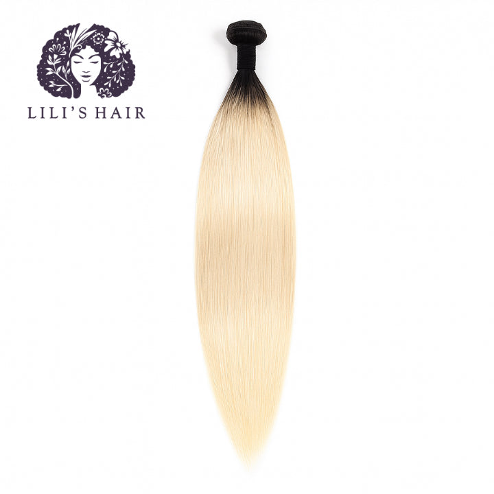 1B/613 Blond Ombre Straight, Double Drawn 12A-Grade, Brazilian Remy Hair Bundles
