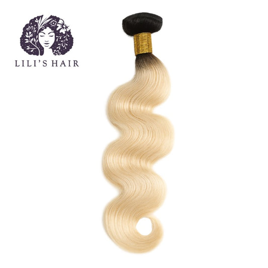 1B/613 Blond Ombre Body Wave, Double Drawn 12A-Grade, Brazilian Remy Hair Bundles