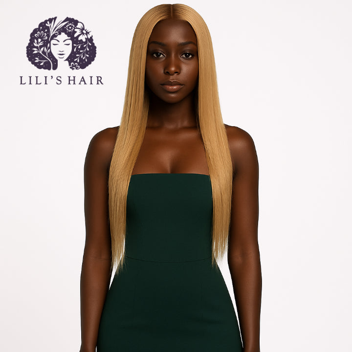 27 Honey Blond Straight, Double Drawn 12A-Grade, Brazilian Remy Hair Bundles