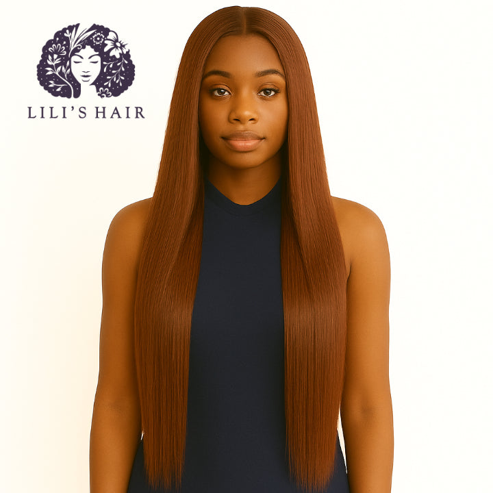 #33 Copper Red Straight, Double Drawn 12A-Grade, Brazilian Remy Hair Bundles