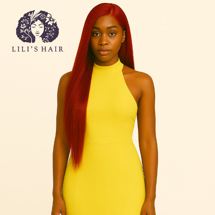 99J Burgundy Straight, Double Drawn 12A-Grade, Brazilian Remy Hair Bundles