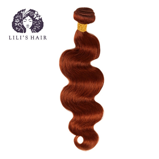 #33 Copper Red Body Wave, Double Drawn 12A-Grade, Brazilian Remy Hair Bundles