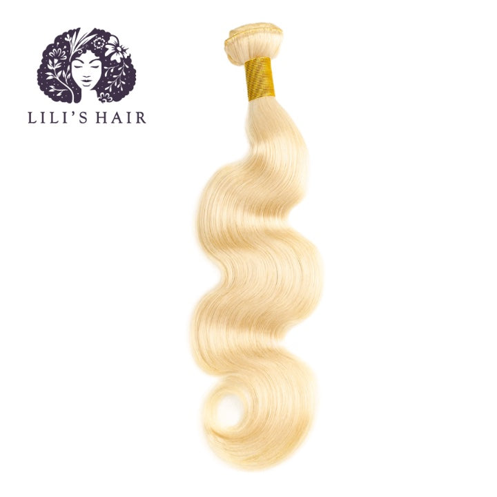 613 Blond Body Wave, Double Drawn 12A-Grade, Brazilian Remy Hair Bundles
