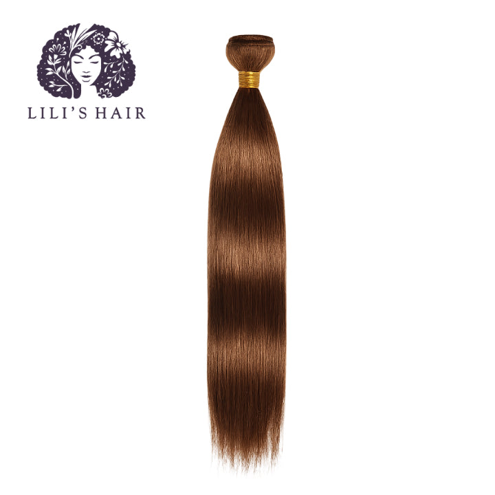 #4 Chocolate Brown Straight, Double Drawn 12A-Grade, Brazilian Remy Hair Bundles