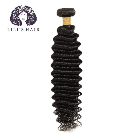 Black Deep Wave, Double Drawn 12A-Grade, Brazilian Remy Hair Bundles