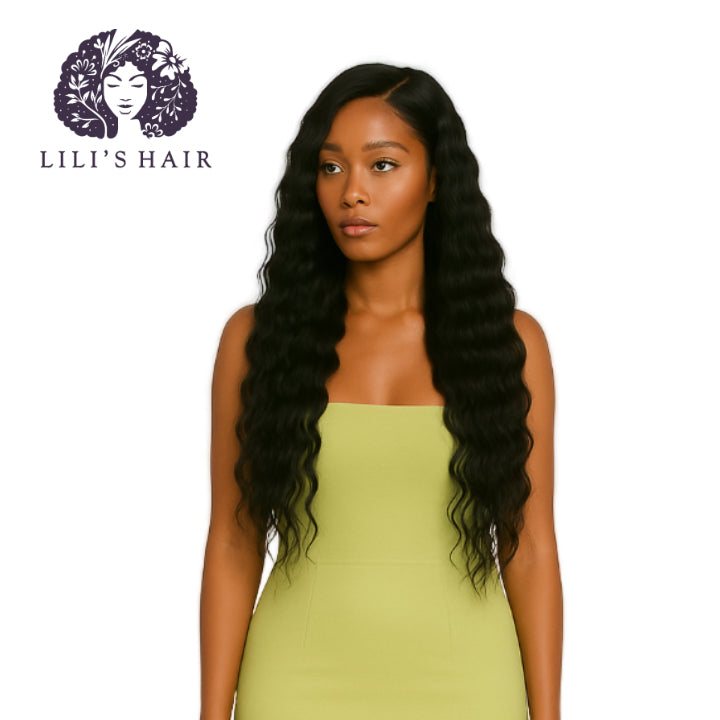 Black Deep Wave, Double Drawn 12A-Grade, Brazilian Remy Hair Bundles