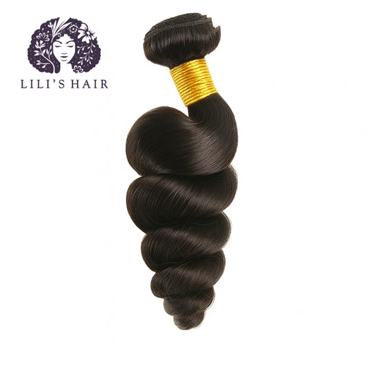 Black Loose Wave, Double Drawn 12A-Grade, Brazilian Remy Hair Bundles