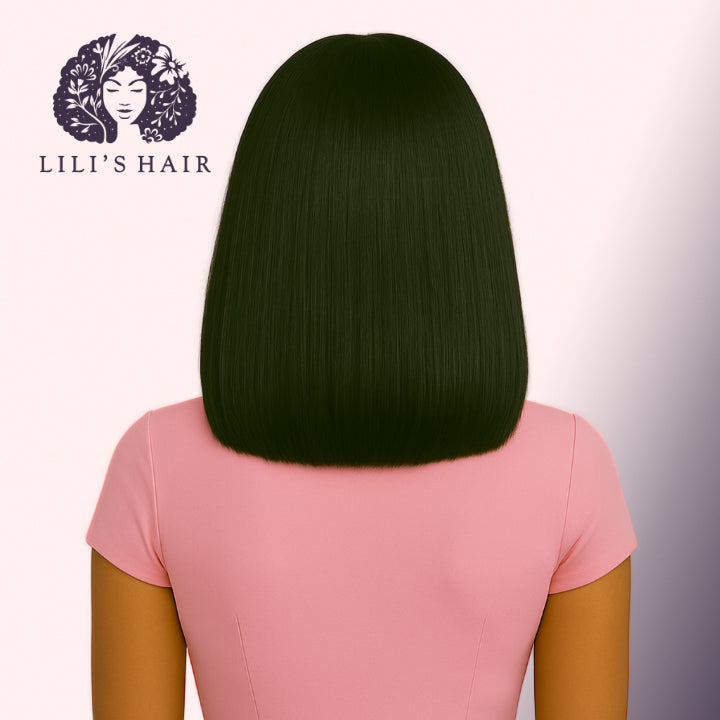 Bang Wig 12" Ultra Thin Transparent Lace, Brazilian Remy Hair