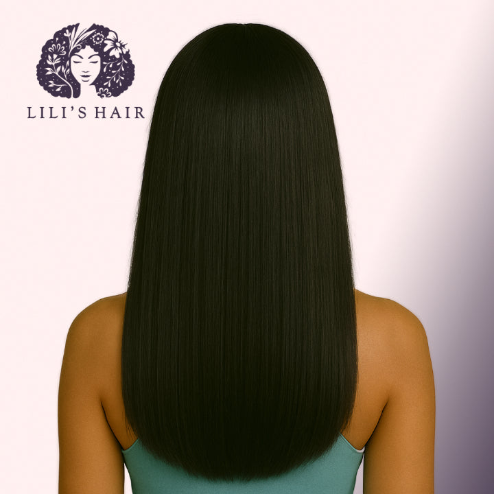 Bang Wig 18" Ultra Thin Transparent Lace, Brazilian Remy Hair