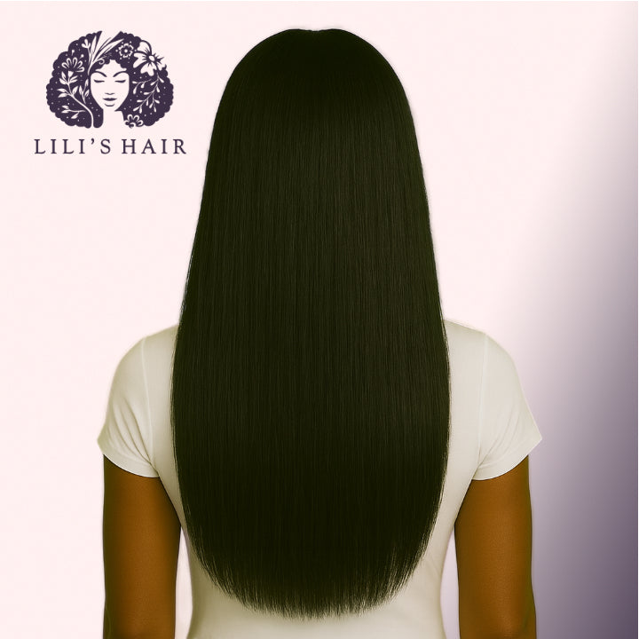 Bang Wig 20" Ultra Thin Transparent Lace, Brazilian Remy Hair