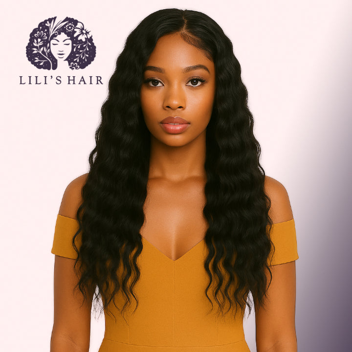 Deep Wave 24" 13x4 Ultra Thin Transparent Lace Front, Brazilian Remy Hair