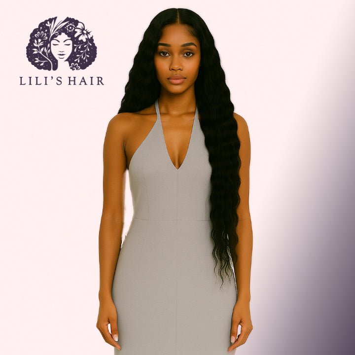 Deep Wave 30" 13x4 Ultra Thin Transparent Lace Front, Brazilian Remy Hair
