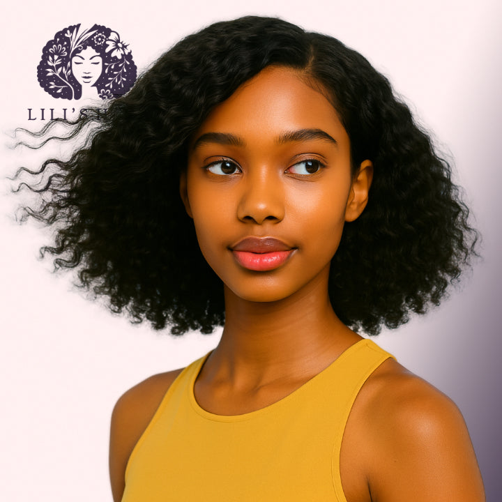 Kinky Curly 14" 13x4 Ultra Thin Transparent Lace Front, Brazilian Remy Hair