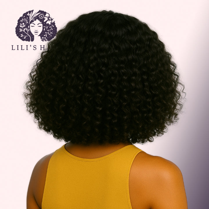 Kinky Curly 14" 13x4 Ultra Thin Transparent Lace Front, Brazilian Remy Hair