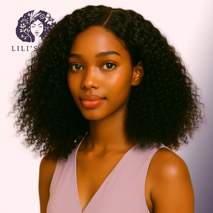 Kinky Curly 16" 13x4 Ultra Thin Transparent Lace Front, Brazilian Remy Hair