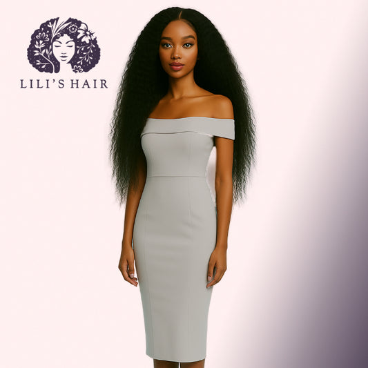 Kinky Curly 28" 13x4 Ultra Thin Transparent Lace Front, Brazilian Remy Hair