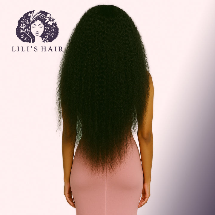 Kinky Curly 30" 13x4 Ultra Thin Transparent Lace Front, Brazilian Remy Hair