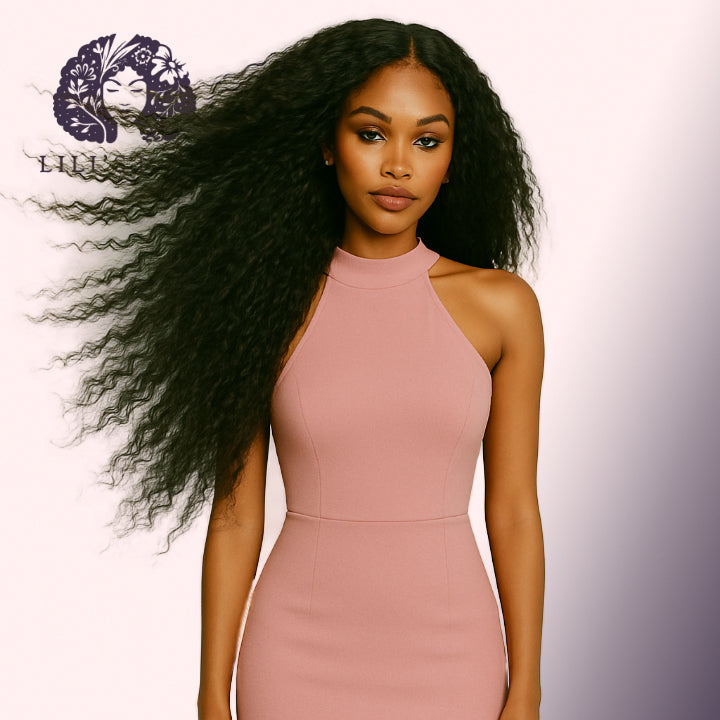 Kinky Curly 30" 13x4 Ultra Thin Transparent Lace Front, Brazilian Remy Hair