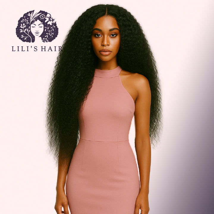 Kinky Curly 30" 13x4 Ultra Thin Transparent Lace Front, Brazilian Remy Hair