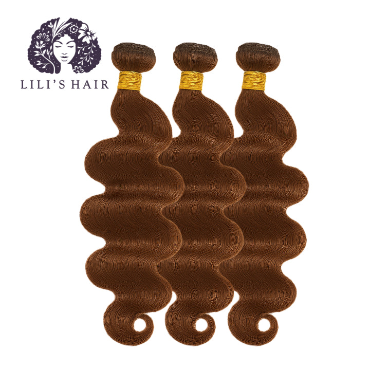 #4 Chocolate Brown Body Wave, Double Drawn 12A-Grade, Brazilian Remy Hair Bundles