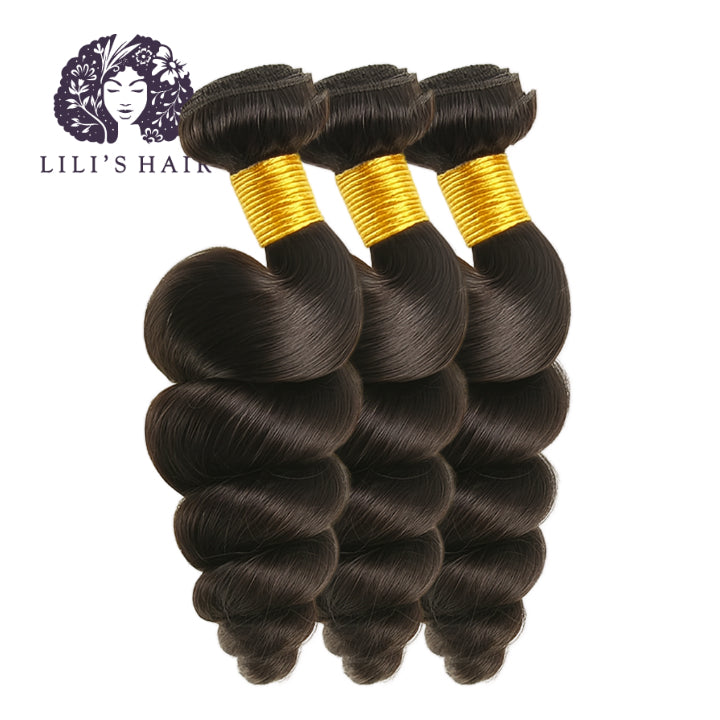 Black Loose Wave, Single Drawn 10A-Grade, Brazilian Remy Hair Bundles